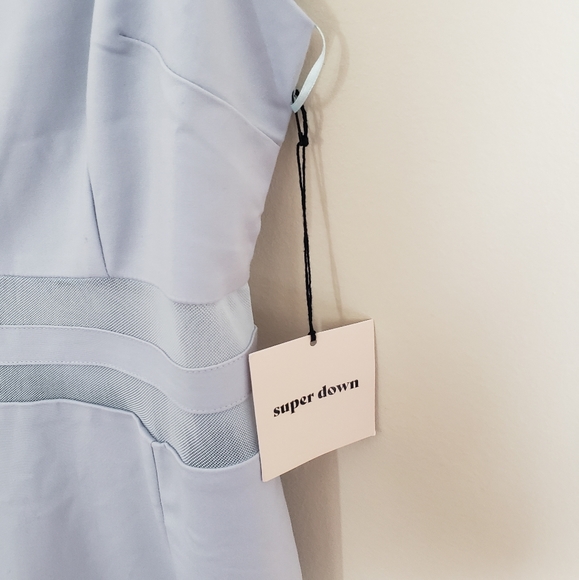 NWT superdown Blue Meghan Mesh Stripe Dress Size Small - Picture 9 of 12